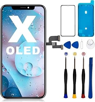 for iPhone X Screen Replacement OLED 5.8 inch,3D Touch Screen Display Digitizer Repair Kit Assembly with Complete Repair Tools (iPhone X(A1865 A1901 A1902) - OLED)