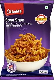 Chheda's Soya Snax, 170 gm | Authentic Indian Namkeen | Traditional Indian Snacks.