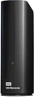 Western Digital 22TB Elements Desktop External Hard Drive, USB 3.0 external hard drive for plug-and-play storage - WDBWLG0220HBK-NESN