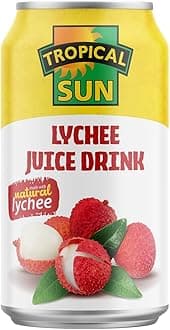 Tropical Sun Lychee Juice Drink Made with Natural Lychee, 310ml (Pack of 12)