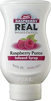 Re’al Syrup | Raspberry Puree Infused Fruit Syrup | Made with Real Fruit | 50...