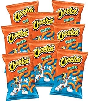 Puffs Cheese Flavored Snacks, 1.375 ounce bags (pack of 8)