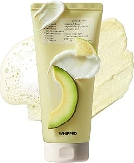 Whipped Korean Skincare Face Wash, Extra Deep Moisturizing Vegan Cream Facial Cleanser for Dry Skin with Niacinamide, Hyaluronic Acid, Ceramide, Lime & Avocado, Doubles as a Face Mask, 4.5 oz