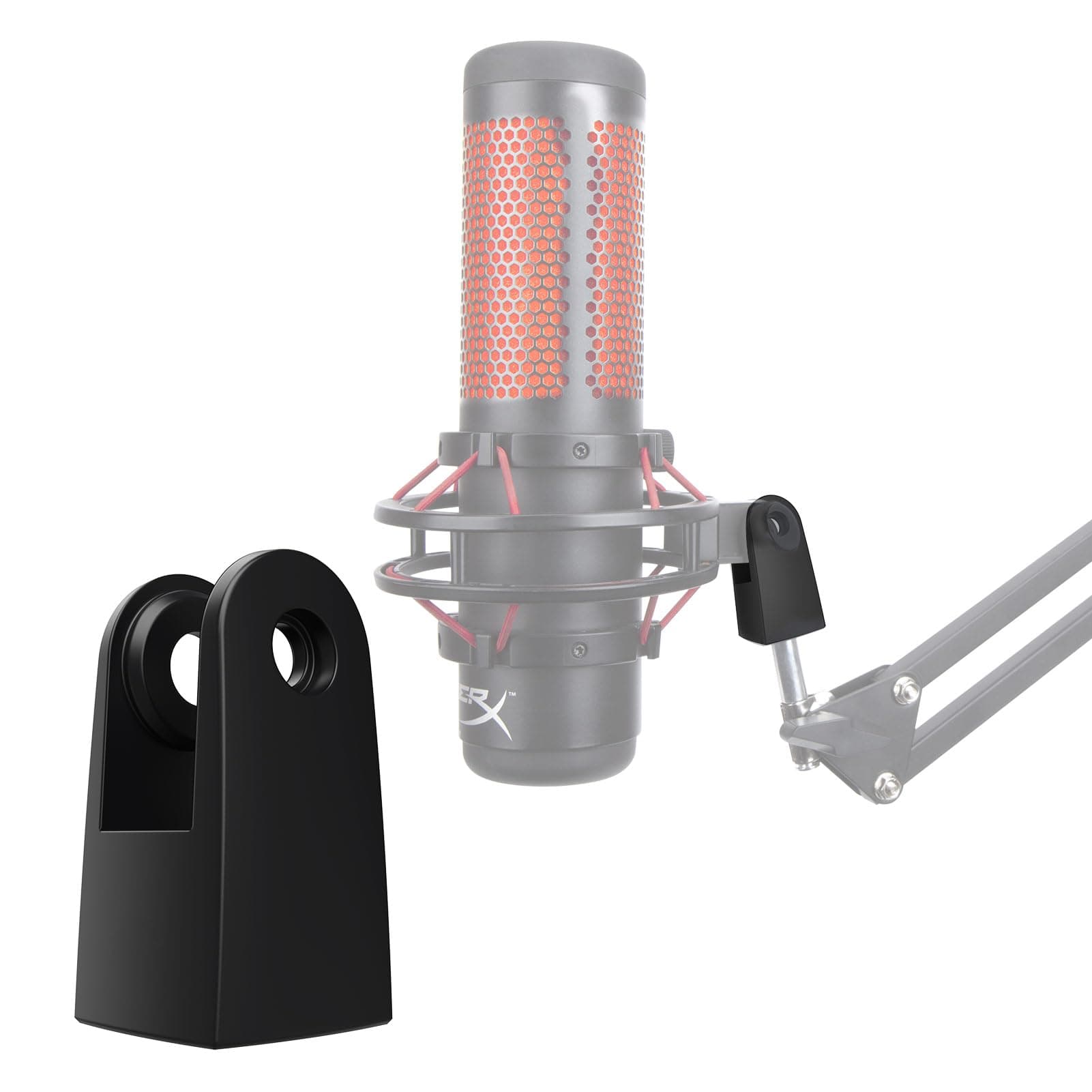 SUNMON HyperX QuadCast Microphone Mount Adapter for Hyper x QuadCast Replacement Kit for HyperX QuadCast S-Mount Adapter Microphone Arm Adapter for 3/8" HyperX QuadCast Boom Arm