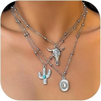 Boho Necklaces for Women Country Concert Outfits Nashville Western Outfit for Women Choker Necklaces Long Leather Necklace Western Dress Jewelry Country Cowgirl Accessories Gifts