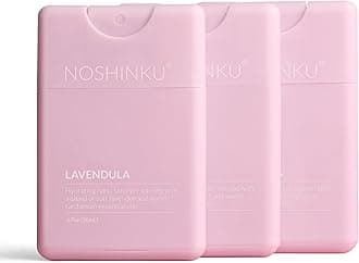 Noshinku - Refillable Hand Sanitizer Lavendula 3-Pack, Travel Size Spray with Hydrating Botanical Oils, Natural Ingredients, All Natural Fragrances, Sugarcane Derived Alcohol, No Parabens, No Dyes