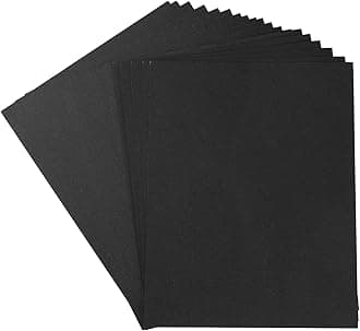 20 Sheets Colored Thick Paper Cardstock Blank for DIY Crafts Cards Making, Halloween, Invitations, Scrapbook Supplies (Black, 8.5 x 11 inches)