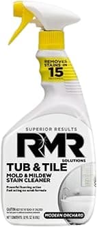 RMR - Tub and Tile Cleaner, Mold & Mildew Stain Remover, Industrial-Strength, No-Scrub Foam Cleaner, Modern Orchard Scent, 32 Fl Oz