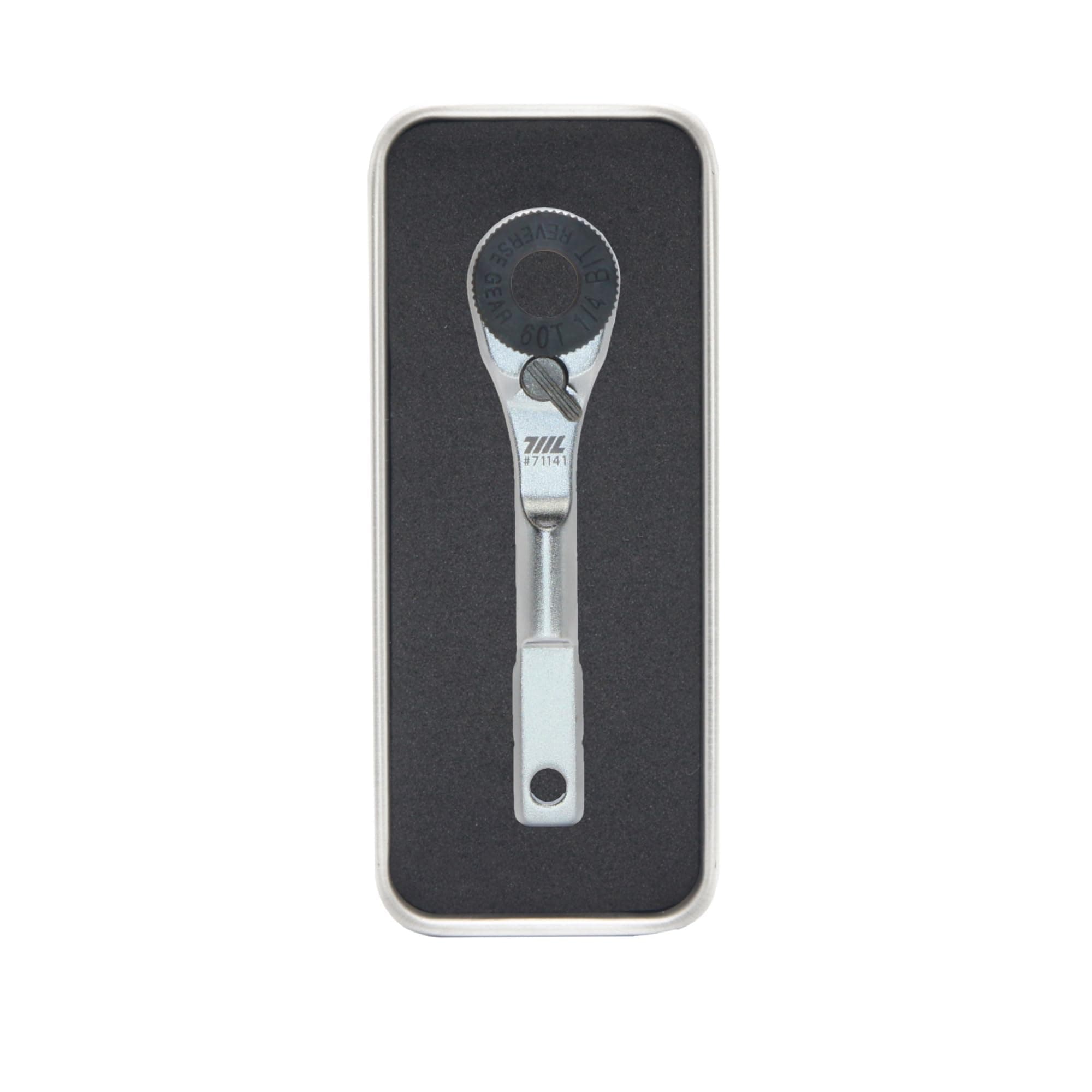 Flat End EDC Ratchet Wrench - Screwdriver Accessory Compatible with Multitools' Flat Bit Adapters (with key ring hole)