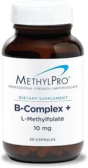 MethylPro B Complex + L-Methylfolate 10 mg - Bioavailable Methylated Vitamin Blend - Supports Energy and Stress - Vegetarian & Hypoallergenic - 30 Servings - 30 Capsules
