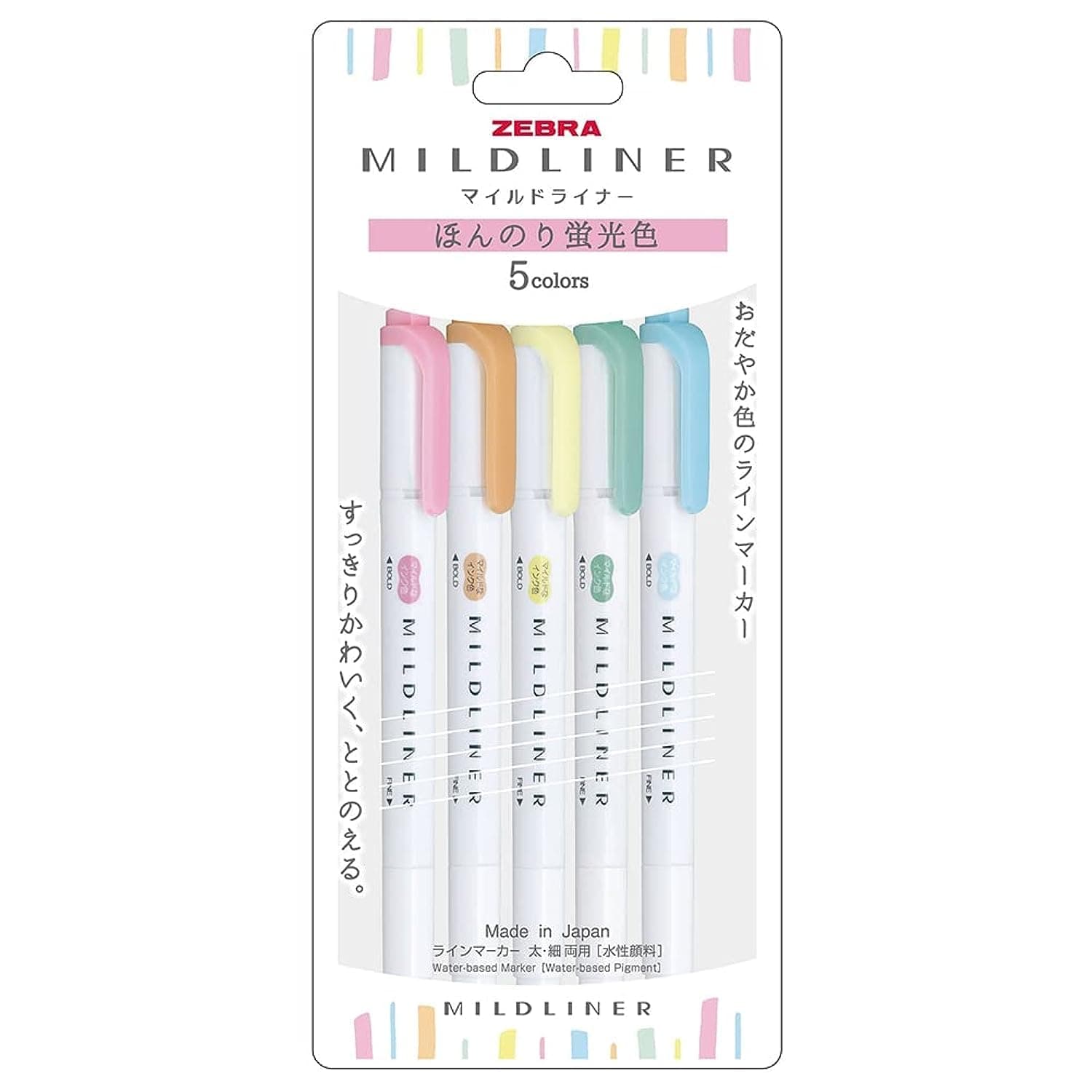 Zebra Mildliner Marker 5C-N Set