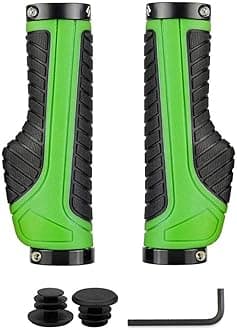 SAPLIZE Bike Handlebar Grips, Multi Colors/Design Optional, Ergonomic Design, Aluminum Double Lock-on, Mountain Bike Grips, MTB BMX Downhill Foldable Urban Bicycles Grips, Scooter Grips