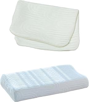 The White Willow Soft Fabric Pillow Case 23”L x 12”W x 4”H, Washable, Removable Zippered Pillow Cover Only, Fits Standard Size Contour Pillow- Multi