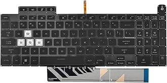 Replacement Backlit Keyboard for ASUS TUF A15 F15 FA507 FX507 FX507R A17 FA707 F17 FX707 & TUF Dash F15 FX517 Series Laptop with Per-Key RGB Colorful Keyboard US Layout