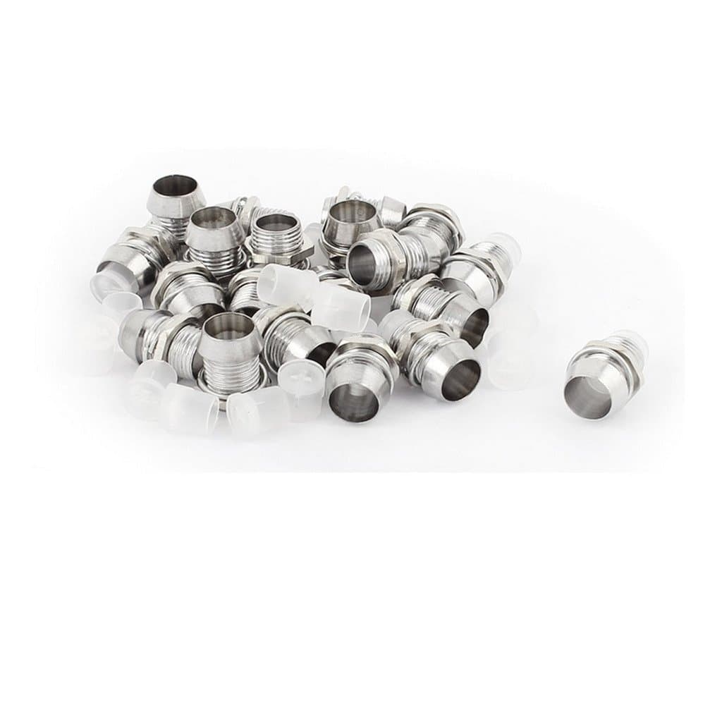 EHAO 20 Pcs Copper 5mm Light Emitting Diode LED Holder Mount Panel Display