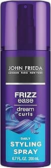 Anti Frizz, Frizz Ease Dream Curls Daily Styling Spray for Curly Hair, Magnesium-enriched Formula, 6.7 Oz