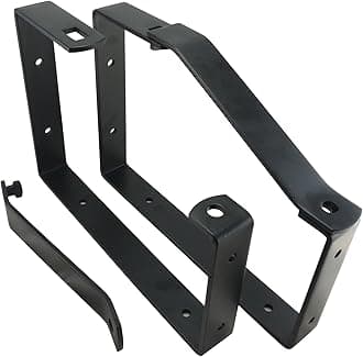 ST0555B 2 Pack Universal Lockable Wall Ladder Rack Brackets Secure Storage, Black, 170 x 235 x 30 mm
