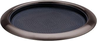 Service Ideas TR119RIDT Tray with Removable Insert, 9" Round, Stainless Steel, Dark Tungsten