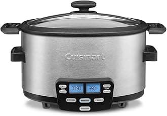 Cuisinart MSC-400 3-In-1 Cook Central 4-Quart Multi-Cooker: Slow Cooker, Brown/Saute, Steamer, Silver