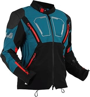 ROYAL ENFIELD ADVENTURER XT RIDING JACKET | Superfabric: High abrasion resistance | Waterproof & Detachable Winter/Thermal liner | Level 2 Protectors: Shoulder & Elbow | Ventilation all over|TEAL 2XL