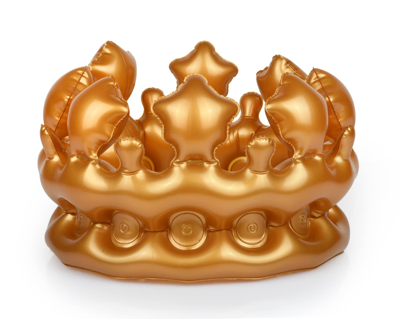 DS. DISTINCTIVE STYLE Inflatable Crown Adult Golden Birthday Hat King Crown for Men Pool Party Prop