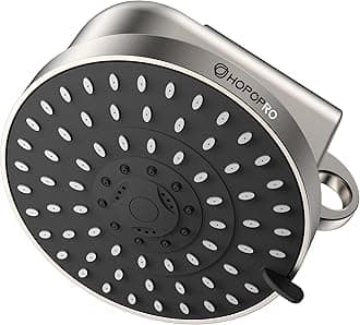 High Flow Filtered Shower Head, HOPOPRO 5 Modes High Pressure Fixed Showerhead with Filter, 2-In-1 Shower Head Filter for Hard Water, Remove 99% Chlorine, Improves Skin Hair Condition (6 Inch Brushed)