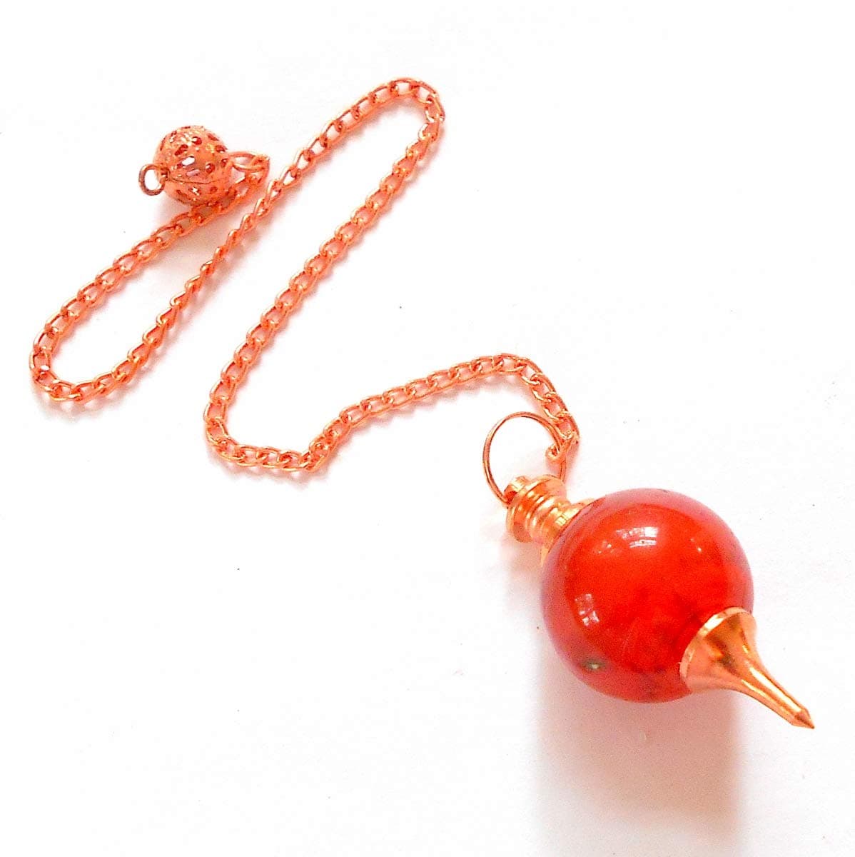 earthegy Carnelian Copper Sephoroton Pendulum