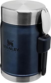 Stanley Classic Legendary Food Jar 0.4L with Spork - Keeps Cold or Hot For 7 Hours - BPA-Free Stainless Steel Soup Flask - Leakproof - Dishwasher Safe - Nightfall