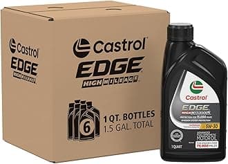 EDGE High Mileage 5W-30 Advanced Full Synthetic Motor Oil, 1 Quart, Pack of 6