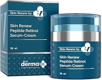 The Derma Co. x Dr.V Skin Renew Peptide Retinol Serum-Cream with Peptide & Retinol-30ml | 1% vv | Boosts Collagen|Brightens, Renews Skin to Give a Youthful Glow|Reduces Blemishes & Dark Spots