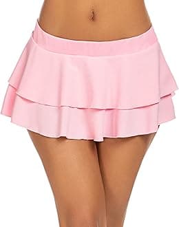 Avidlove Women’s Pleated Mini Skirt Ruffle Lingerie Layered Lingerie Skirt Y2K Plaid Schoolgirl Outfit Role Play, XS-4XL