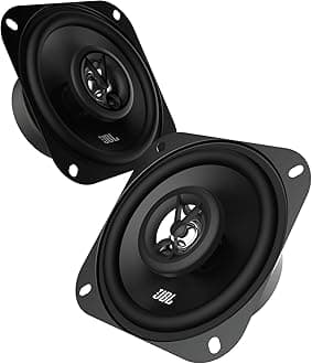 Stage1 41F 100mm 4 Inch 2-Way Coaxial Car Speakers with 25W RMS and 125W Max Power, 4 Ohm Impedance, 90dB Sensitivity, 75Hz–20kHz Frequency Response, Reliable Factory Upgrade Compact Pair
