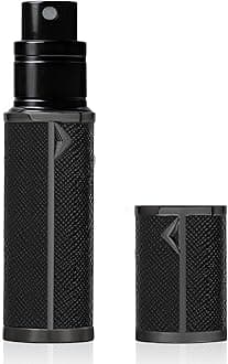 AB00BK Perfume atomizer,Refillable Perfume Bottle, Pocket Cologne atomizer, Bottom Fill, Suitable for travel and vacation, birthday and anniversary, 5ml(Black)