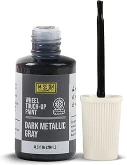 Mission Automotive Dark Metallic Gray Rim Touch Up Paint Compatible with Tesla Model S 19 & Model 3 18 Aero Wheels - 0.6 fl oz Bottle - Gray Metallic & Gunmetal Alloy Wheel Repair Paint