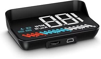 Car HUD Head Up Display M7, OBD / GPS Smart Gauge, Driving Speed, Engine RPM, Voltage, Water Temperature, Etc.., Works Great for All Cars