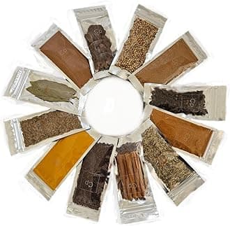 Spice & Seasoning Set - Ground Whole Indian Spices: Bay Leaves | Brown Mustard |Cayenne | Cinnamon | Cloves | Coriander | Cumin | Curry | Fennel | Ginger | Garam Masala