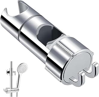 X spring Shower Head Holder, Adjustable Shower Handle Holder, Shower Head Holder for Slide Bar Can 360 Degree Rotation, Hand Shower Holder Bracket Replacement for 1.6-2.7 Cm Shower Riser Rail