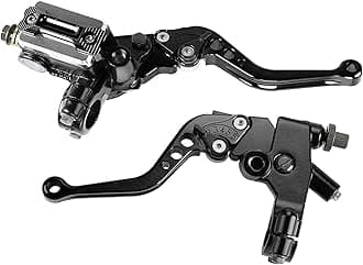 - Universal Motorcycle Brake Lever 7/8" 22mm Hydraulic Brake ＆ Clutch Master Cylinder Reservoir Lever Left ＆ Right Modification Brake Clutch Lever for Harley Honda Kawasaki Suzuki Yamaha(Black)