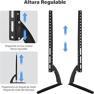 KCB TV Stand, Universal Mobile TV Stand for Plasma LED LCD Flat Screen TVs from 37 to 75 Inches, Supports up to 45 kg, VESA Max 600 x 400 mm