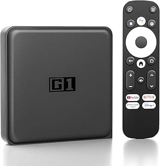 Android 14.0 TV Box 2025,Kinhank G1 Smart TV Box Compatible with Google Netflix Certified,4+32GB,Ultra 4K HDR 10+,Support Dolby Vision,Wi-Fi 6,BT 5.0,AV1,Voice Remote Control