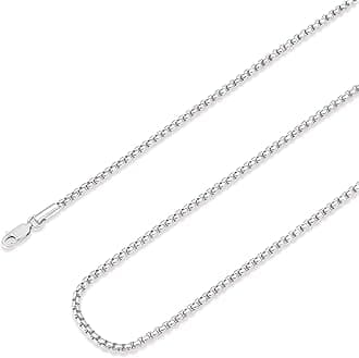 925 Sterling Silver Rope Chain Lobster Clasp 2.5mm Silver Chain for Men Women Silver Necklace Chain 16-30 Inches