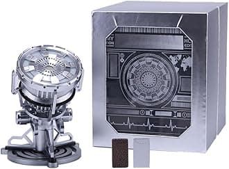 Arc Reactor Model with Light, 1:1 Scale MK3 Generation Ark Palladium Reactor, High-tech Decorative Item & Desk Accessory, Creative Model for Technology Enthusiasts