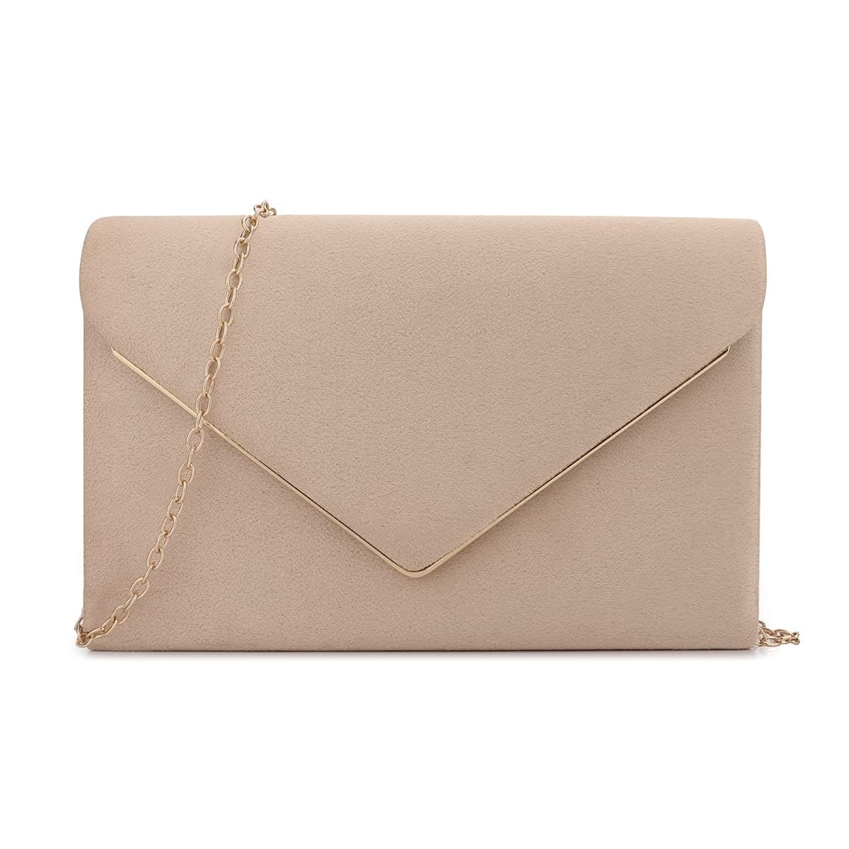 Clutch Purse for Women Evening Bags Handbags for Wedding Party Cocktail Prom Faux Suede Crossbody Shoulder Bag