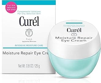 Curel Japanese Skin Care Moisturizer Repair Eye Cream, Under Eye Cream for Dry, Sensitive Skin, Fragrance Free & pH Balanced, 0.8 Oz