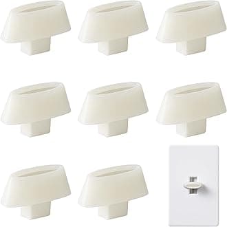 moonoom 8 Pcs Dimmer Replacement Knob, White Dimmer Slide Knobs, Light Switch Button Replacement for Easier Installation Non-Universal