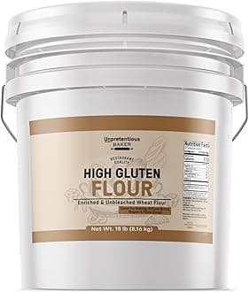 Unpretentious High Gluten Flour, 3.5 Gallons, Artisan Bread, Bagels, Pizza