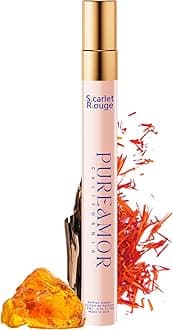 PUREAMOR Pheromones Perfumes for Women, Saffron Amber Extrait de Parfum Oil Spray, 0.41 fl oz (12ml) Travel Size, Long-Lasting Warm Spicy Fragrance, Amplify Charm for Date & Daily, Made in USA