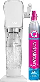 SodaStream Art Carbonated Water Maker (White) with CO2/Drinking Water Bottle