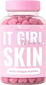 Skin Gummies for Women & Teens – Beauty Vitamin Gummy with Sea Moss, Multi Collagen Peptides, CoQ10, Retinol, Vegan Colostrum, L-Glutathione & Antioxidants for Hydrated, Clear, Acne Free, Glowing Skin