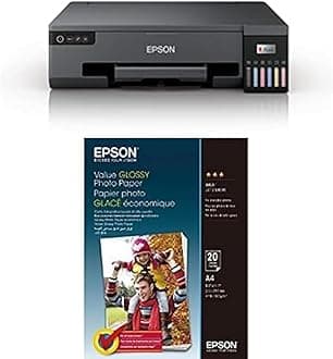 EcoTank L18050 A3, 6-Colour dye ink Photo Printer For Cost-Effective, Quality Printing + Epson value glossy photo paper - a4-20 sheets